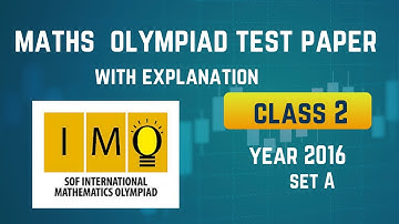 Maths Olympiad test paper class 2/ IMO / year 2016 set A