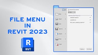 File Menu In Revit - Revit User Interface