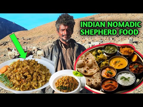 Nomadic Shepherds Cooked Very Delicious Food For Us on High altitude. Indian Herders Lifestyle.