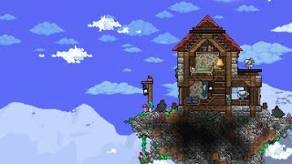 Building a Small House in the Sky - Terraria 1.4.4