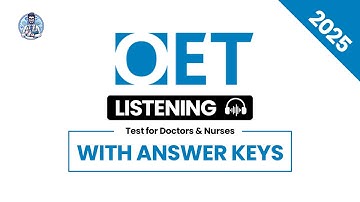 New OET Official Listening Test | For Doctors & Nurses With Answer Keys 2025 (Leaked)