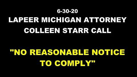 LAPEER MICHIGAN ATTORNEY COLLEEN STARR FAILED TO G...