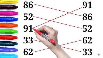 Matching  numbers | 1234 | class lkg ukg maths worksheet | Numbers | Match the numbers #matching