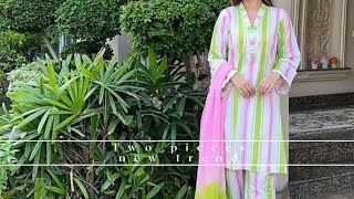 New Two Piece Printed Dress For Girls New Trend Two Piece Printed Dress Collections