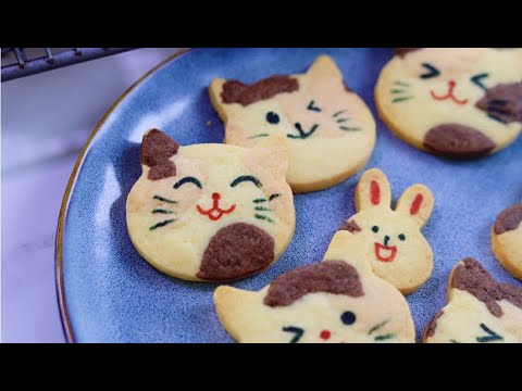 Cat Face Cookies/Biscuits,  very CUTE｜Lisa&rsquo;s Kitchen