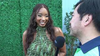 Famous Kearia Schroeder Carpet Interview at Not Another Church Movie Premiere Profile