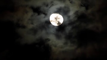 Clouds Passing in Front of Full Moon at night - Free Stock Footage