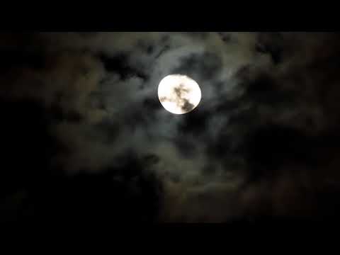 Clouds Passing in Front of Full Moon at night - Free Stock Footage