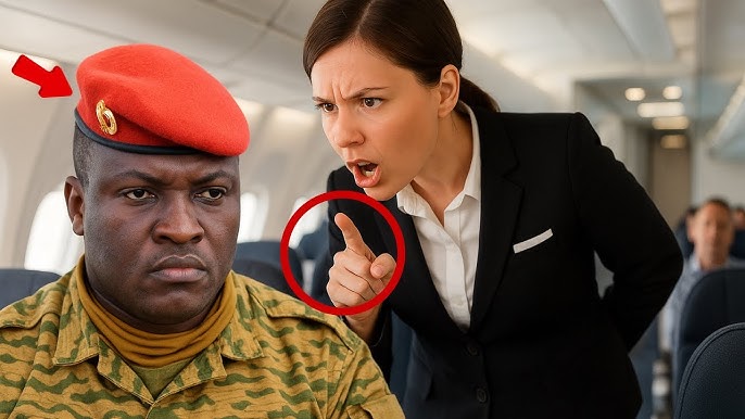 IBRAHIM TRAORE was teased by a flight attendant, but what he did in return will surprise you - YouTube