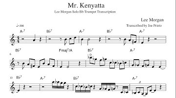 Thumbnail of Lee Morgan - Mr. Kenyatta - Transcription