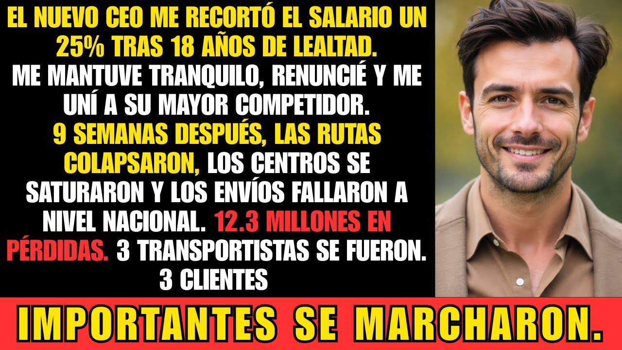 Nuevo CEO me recortó el sueldo un 25% tras 18 años. Renuncié y la empresa colapsó