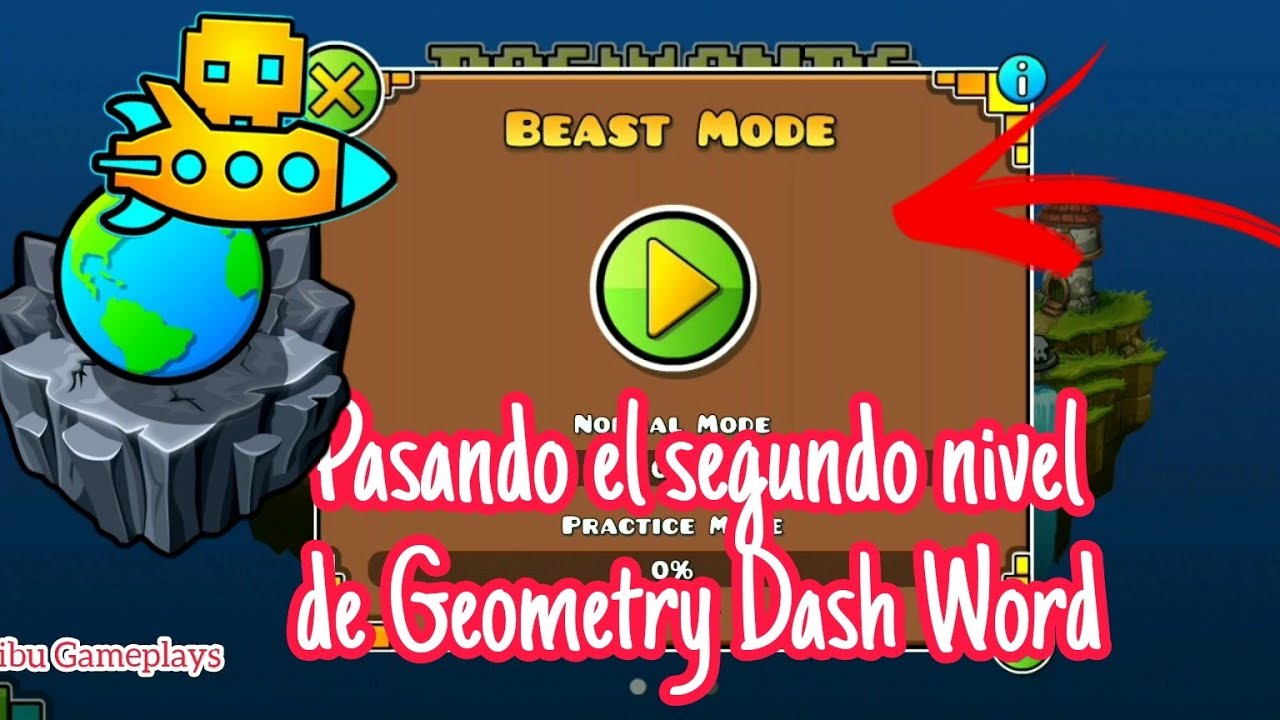 PASANDOME EL SEGUNDO NIVEL DE GEOMETRY DASH WORD AL PRIMER INTENTO ...