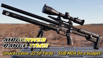 Umarex USA Zelos .22 PCP with Hawke Optics Out of the Box testing at 50 Yards - SUB MOA on a budget!