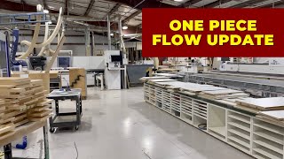 Woodshop one piece flow update for cabinet box assembly - lean improvement Resimi