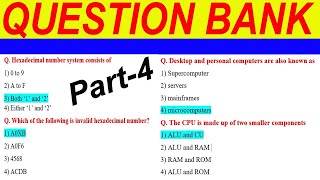 Computer Fundamental MCQ's Part -4 | computer fundamental  Questions  And Answers For All  Exams