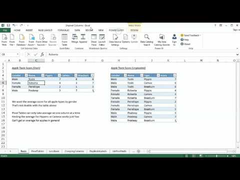 Basics of the Unpivot Columns Transformation