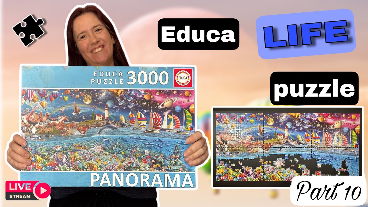 Building a 3000 piece Educa puzzle - Life! Livestream, part 10