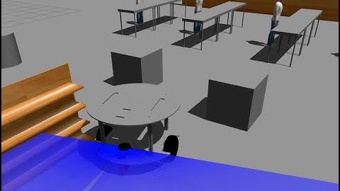 Supermarket Robot Navigation Test in ROS Gazebo