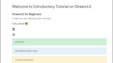 Introduction to StreamLit - ML Series