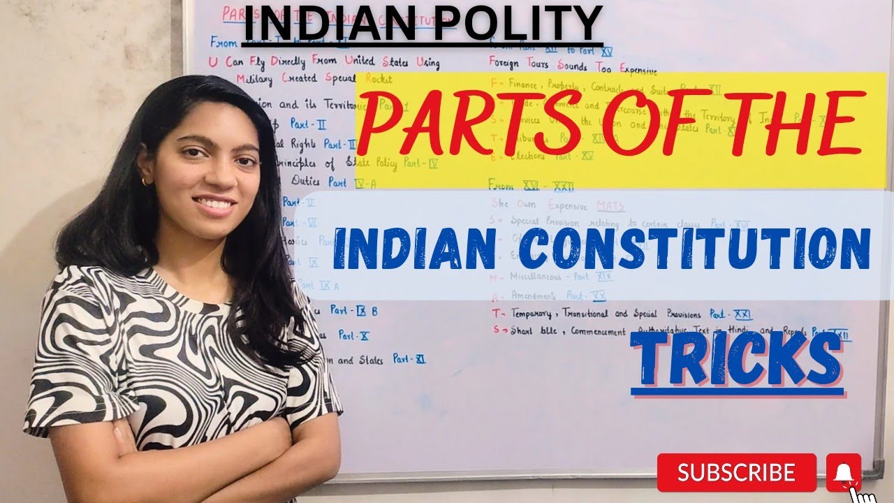 Trick to learn Parts of The Indian Constitution || Indian polity # ...