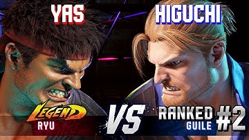 SF6 ▰ YAS (Ryu) vs HIGUCHI (#2 Ranked Guile) ▰ High Level Gameplay