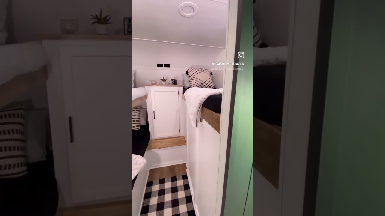 Secret Bunkhouse door in RV 