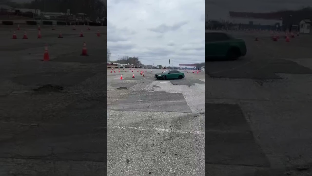 Chrysler 300 Scat Pack Practicing On Drift Course