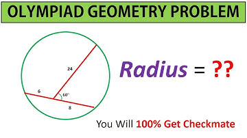 Math Olympiad Geometry Problem | How to Find The Radius of Circle | Step by Step Solution Explained