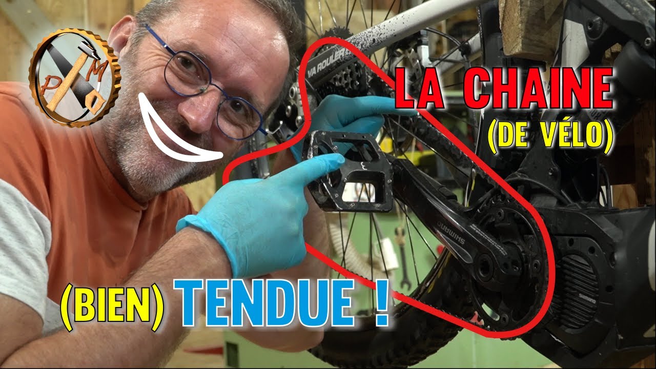 TENDRE CORRECTEMENT une chaine de vélo - Méthode SIMPLE pour éviter le déraillement dans les bosses