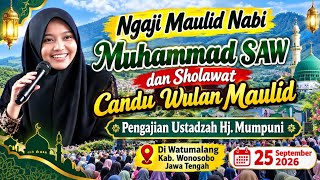 NGAJI MAULID/SHOLAWAT CANDU MAULID 🔴 PENGAJIAN  USTADZAH MUMPUNI 2026 DI WATUMALANG WONOSOBO 