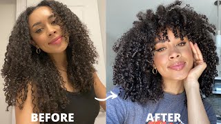 Cutting My Curly Hair At Home (type 3c)