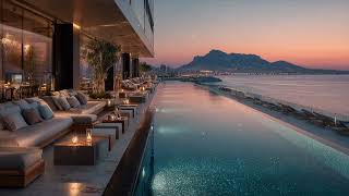 Private Infinity Pool Villa 🌊 Luxury Sunset Lounge Jazz for Focus & Calm