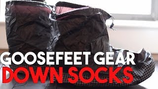 COZY FEET: Reviewing The Goosefeet Gear Down Socks (Booties)