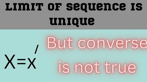 @Limit of sequence in norm linear space is unique/@functional analysis