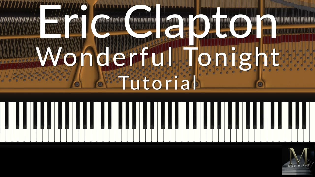 Eric Clapton - Wonderful tonight - Piano Tutorial / Visualizer