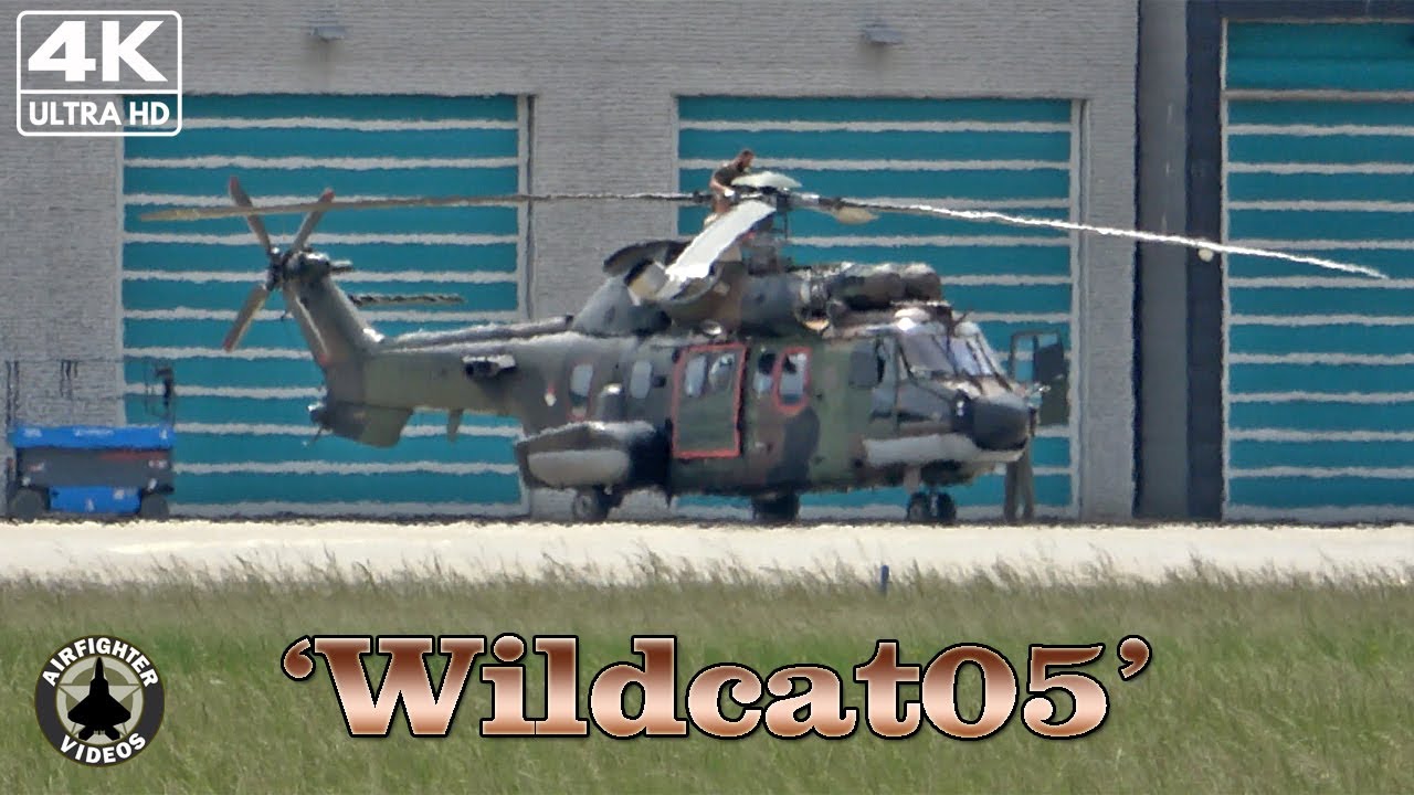 [4K] 'Wildcat05' AS532 Cougar RNLAF (S-442) | departing EHKD - YouTube