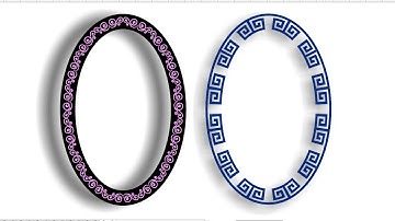 Repeating objects around oval shape in CorelDRAW | Oval frame design | Coreldraw tutorial 