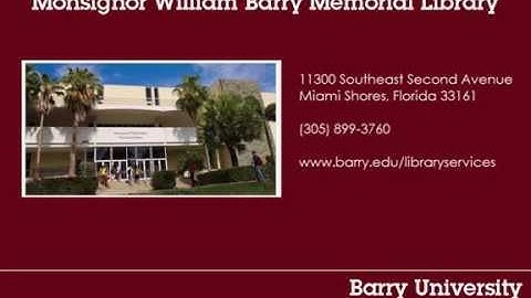 Barry University - Library Services Tutorial: EBSCO Databases