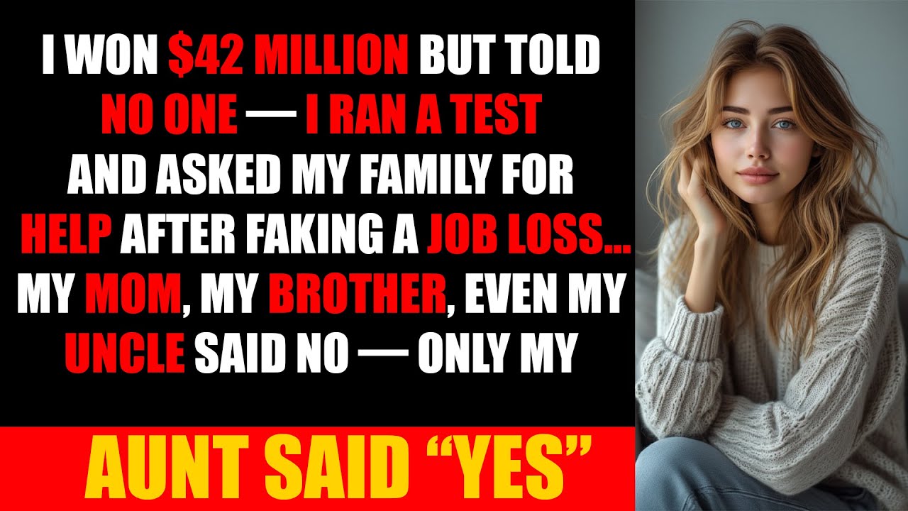 I won $42 MILLION, told no one, faked a JOB LOSS, asked FAMILY for HELP ...