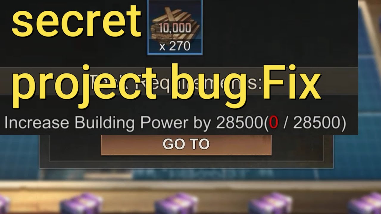 State of survival : secret project bug only Fix !