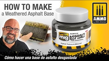 How to make Weathered Asphalt Base / Cómo hacer una base de asfalto desgastada.