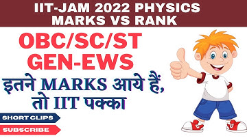 Minimum Marks for Other category  | IIT-JAM 2022 PHYSICS | PHYZIX CRAZE | ANAND HALWAI
