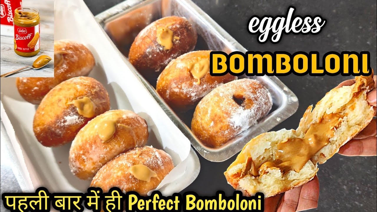 Easy Eggless BOMBOLONI Recipe | Soft & Fluffy Italian Donuts | How to make Bomboloni