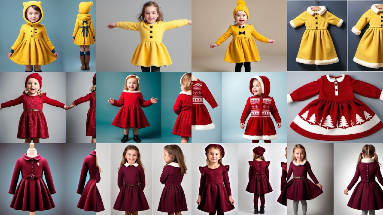 Winter Frocks & Dresses for Kids 2025  | Cozy & Stylish Girls’ Winter Fashion Ideas | Luxury Fashion