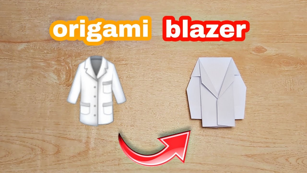 how to fold origami blazer tutorial || paper blazer step by step - YouTube