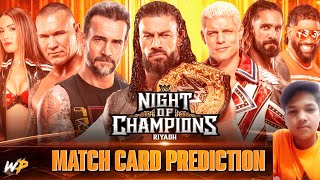 WWE Night Of Champions 2026 Match Card Prediction 