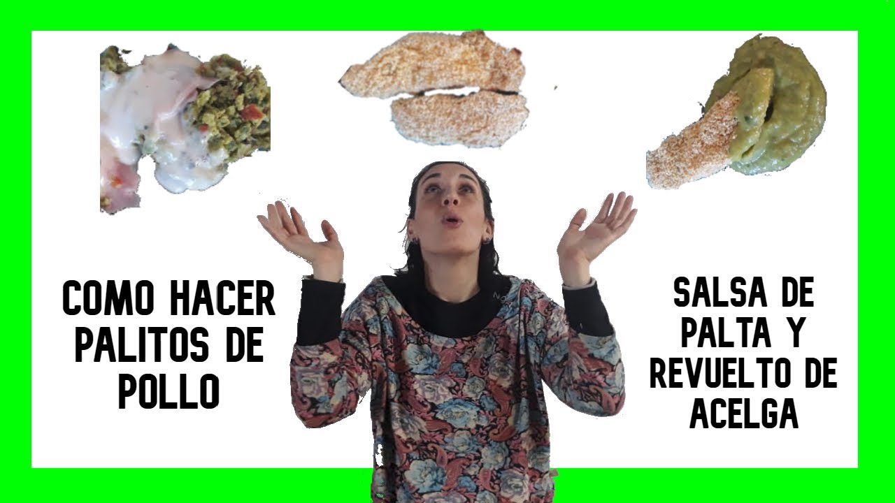 PALITOS DE POLLO, SALSA DE PALTA y REVUELTO DE ACELGA = PERFECCION !! Ideas de Vane