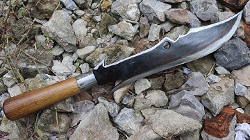 Knife making - Forging A Amazing Knife From Rusty Wrench