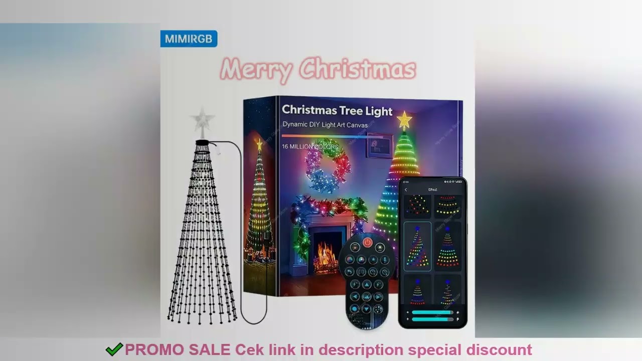 Smart Christmas Tree Lights with Remote & App Control 400 RGB LED Beads Music Sync Timer for Festive