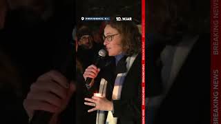 Community members speak at Brown University vigil